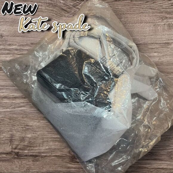 New NWT Kate Spade Tinsel Small Dome Crossbody Bag – Glitter Black - Picture 5 of 5